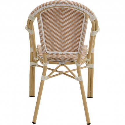 Outdoor Chair with armrests Montmartre beige Kare Design