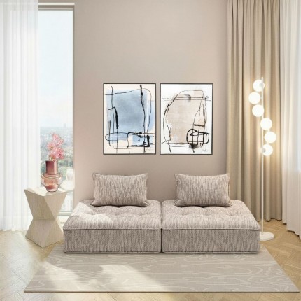 Sofa Portofino 2-Zits grijs Kare Design
