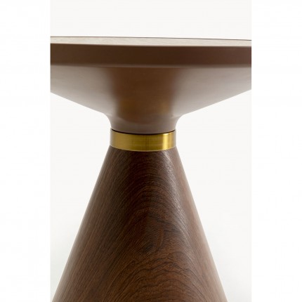 Bijzettafel Cono Travertino Ø50cm walnoot Kare Design