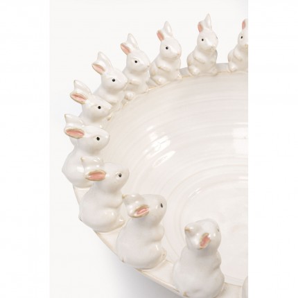 Bowl white bunnies Ø40cm Kare Design
