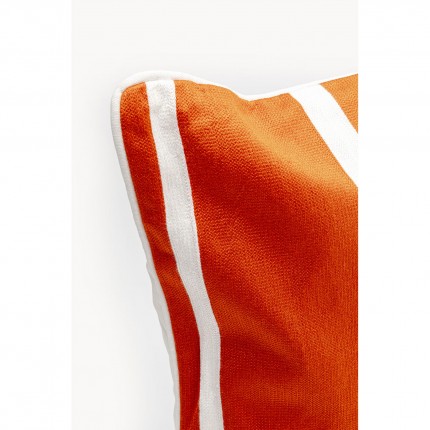 Kussen Arty oranje en wit Kare Design