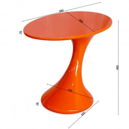 Bijzettafel Lolly oranje Kare Design