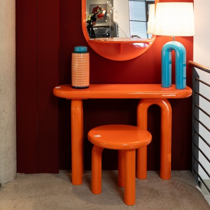 Bijzettafel Eliano Ø50cm oranje Kare Design