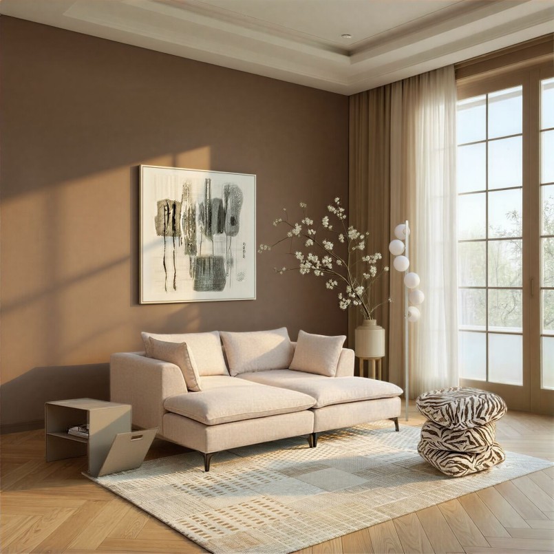 Bijzettafel Lounge News taupe Kare Design
