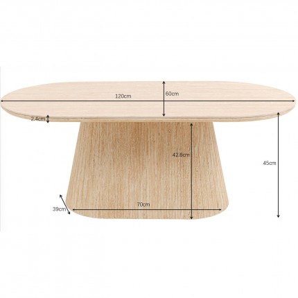 Salontafel Alma Travertino 120x60cm Kare Design
