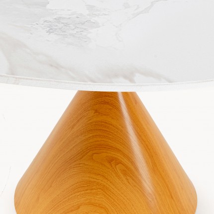 Table Cono Ø120cm ceramic oak Kare Design