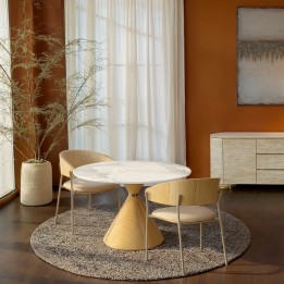 Table Cono Ø120cm ceramic oak Kare Design