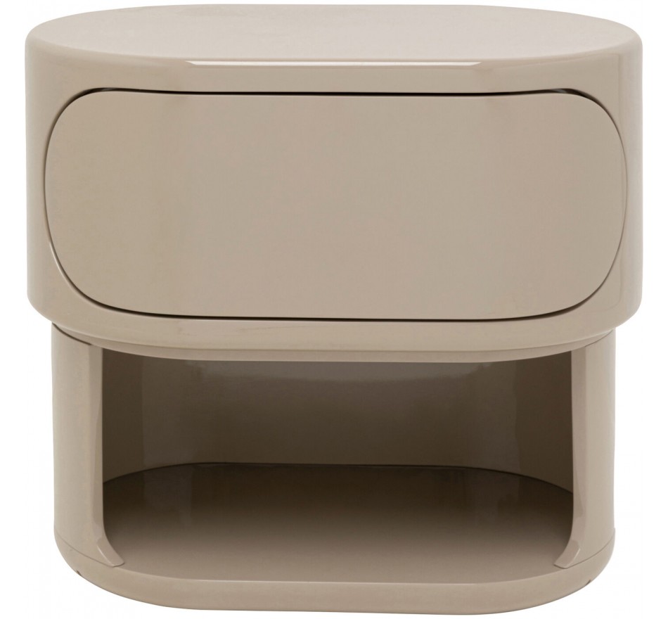 Nightstand Groove taupe Kare Design