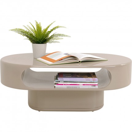 Coffee Table Groove taupe 100x60cm Kare Design