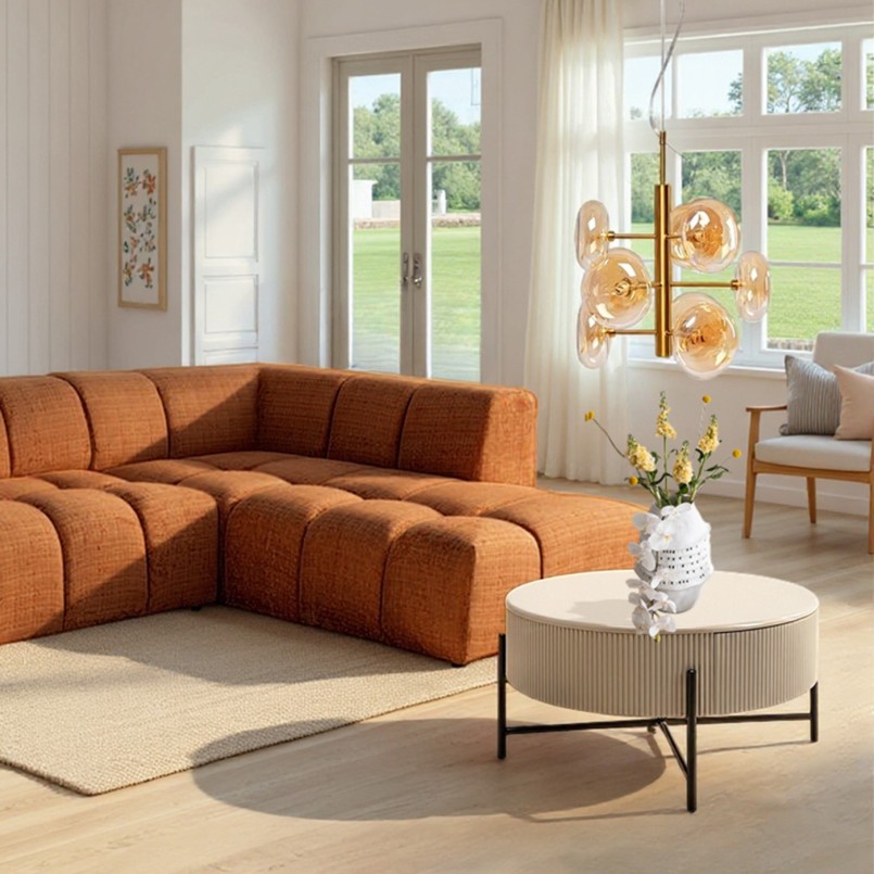 Salontafel Riffle Ø80cm Kare Design