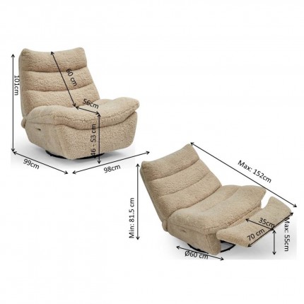 Armchair Tilda Boucle relax Kare Design