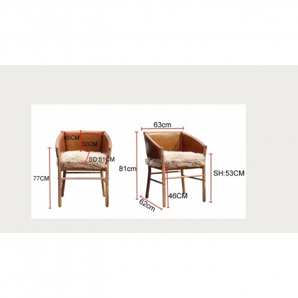 Chair with armrests Halva Kare Design