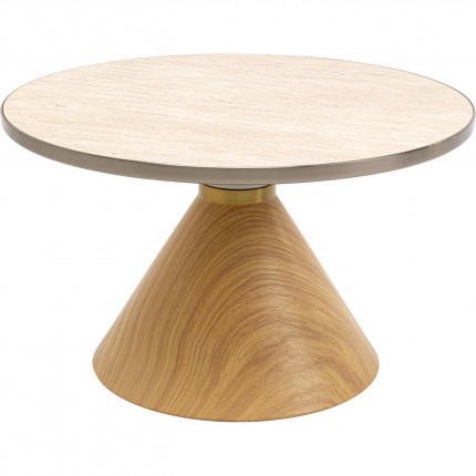 Coffee Table Cono Travertino Ø70cm oak Kare Design
