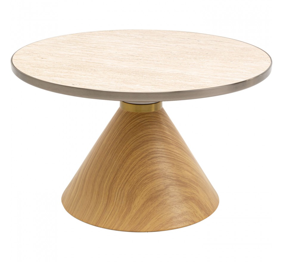 Salontafel Cono Travertino Ø70cm eik Kare Design