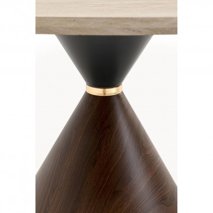 Eettafel Cono Travertino Ø120cm walnoot Kare Design