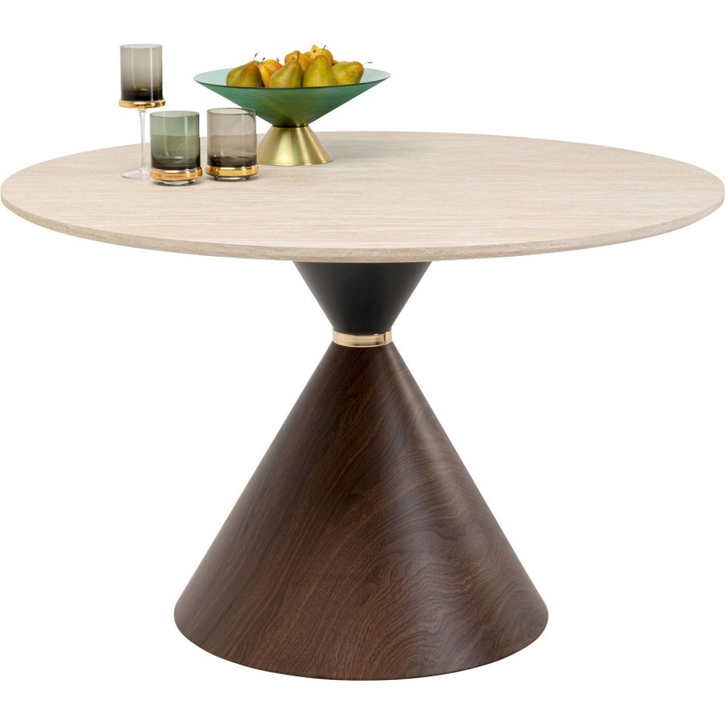 Table Cono Travertin noyer Ø120cm