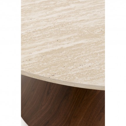 Eettafel Cono Travertino Ø120cm walnoot Kare Design