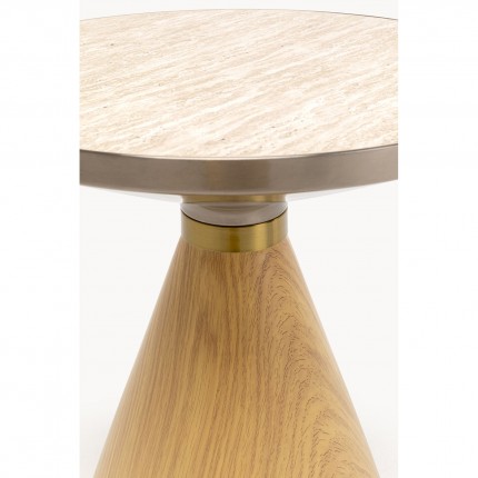 Side Table Cono Travertino Ø50cm oak Kare Design