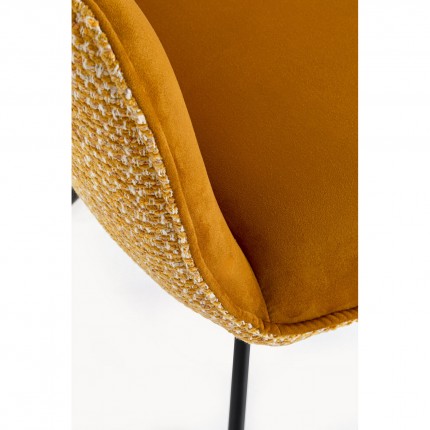 Swivel Chair with armrests Helli ocher Kare Design