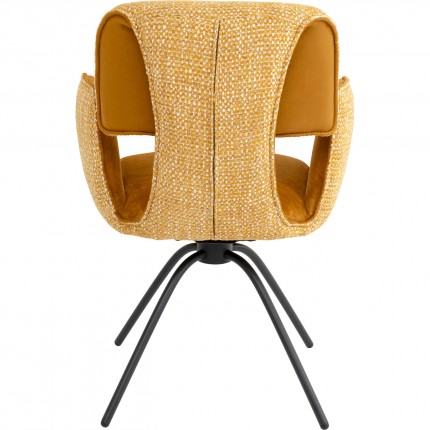 Swivel Chair with armrests Helli ocher Kare Design