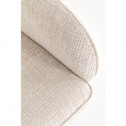 Swivel Chair with armrests Tabea beige Kare Design