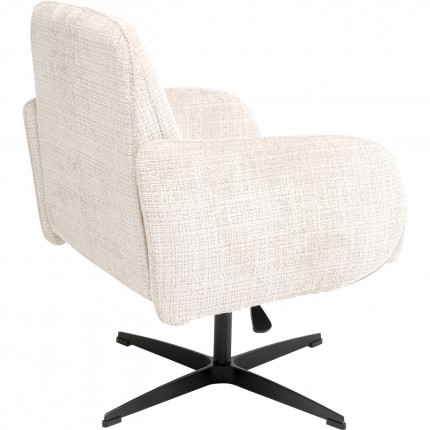 Swivel Chair with armrests Tabea beige Kare Design