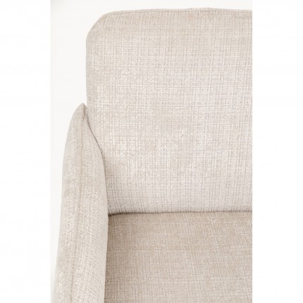Swivel Chair with armrests Tabea beige Kare Design