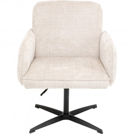 Draaistoel met armleuningen Tabea beige Kare Design