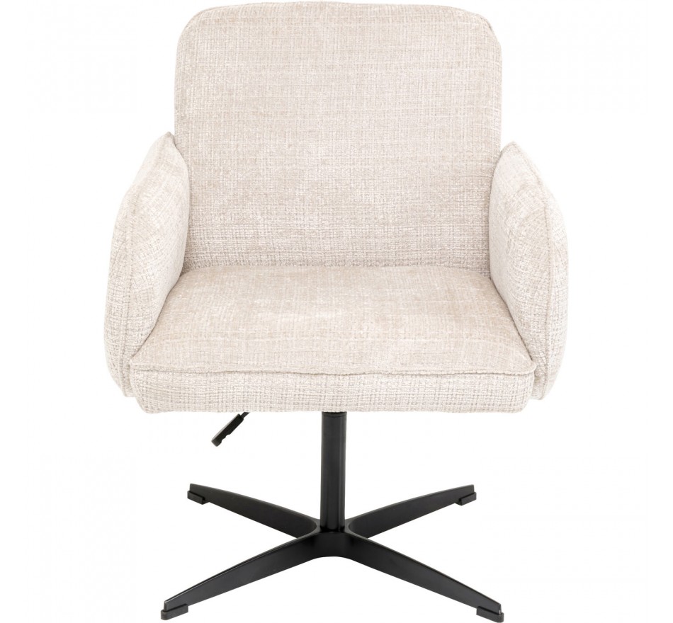 Swivel Chair with armrests Tabea beige Kare Design