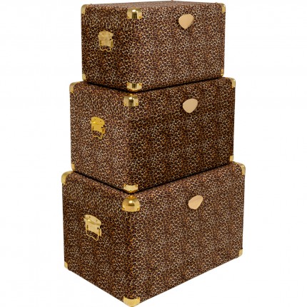Koffer Wild Animal luipaard (3/Set) Kare Design