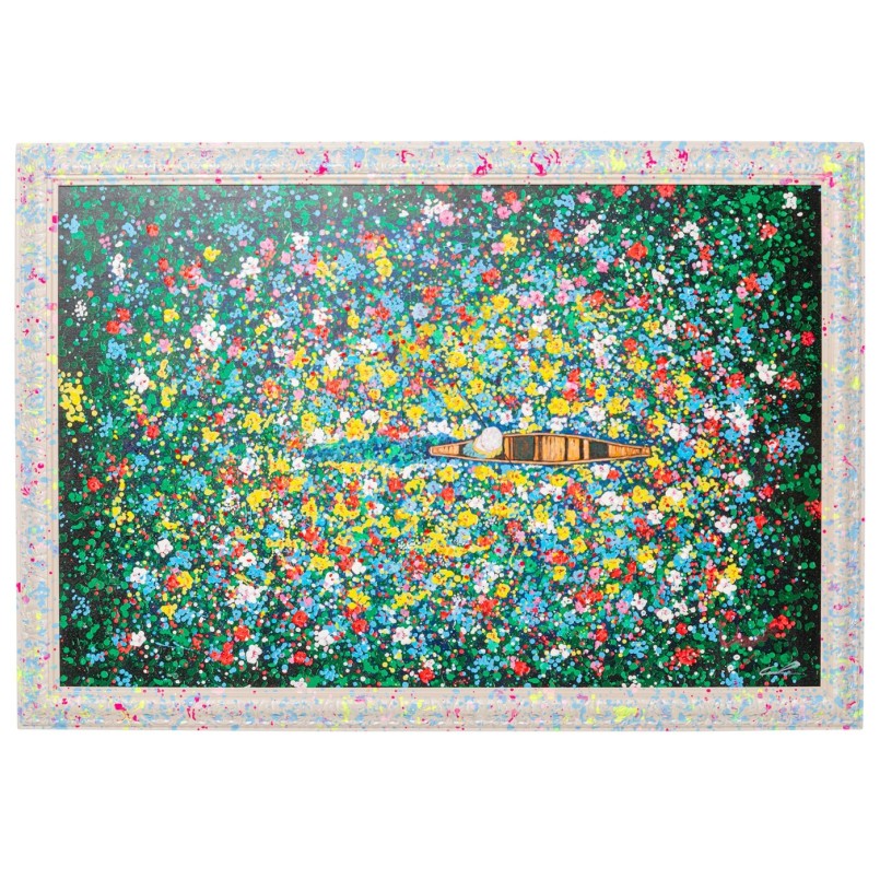 Framed Picture floating flower market 150x100cm Kare Design
