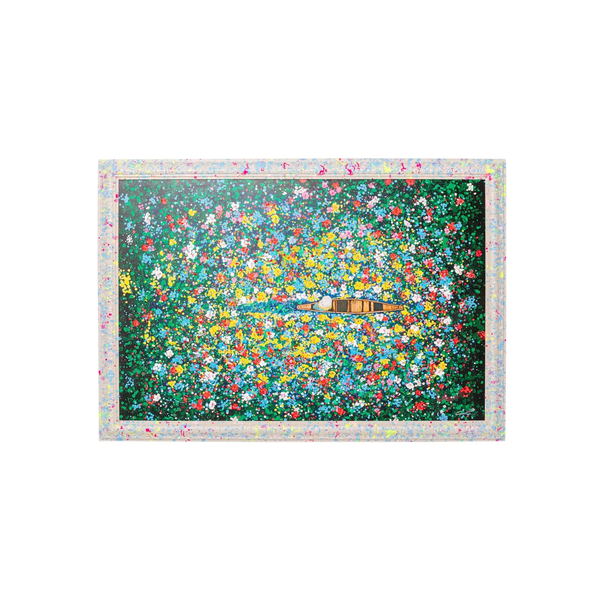 Framed Picture floating flower market 150x100cm Kare Design