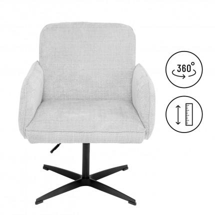 Draaistoel met armleuningen Tabea bruin Kare Design