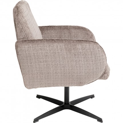 Draaistoel met armleuningen Tabea bruin Kare Design