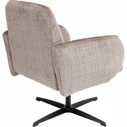 Draaistoel met armleuningen Tabea bruin Kare Design