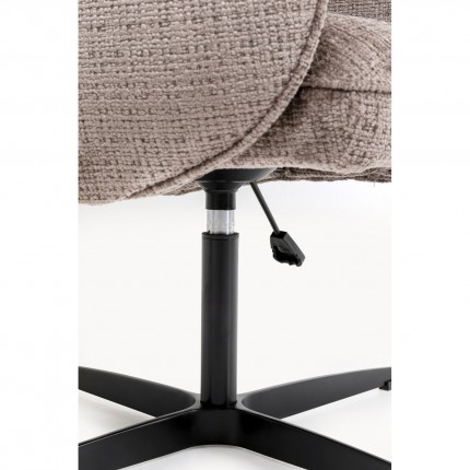 Swivel Chair with armrests Tabea brown Kare Design