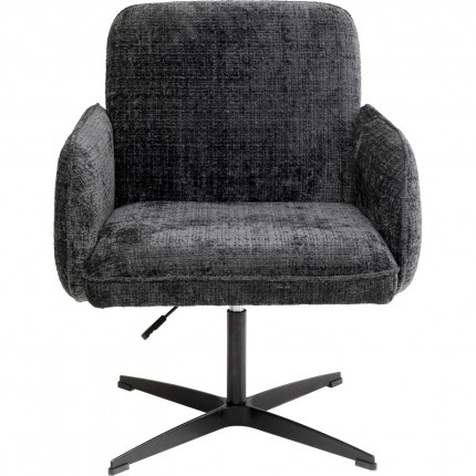 Swivel Chair with armrests Tabea grey Kare Design