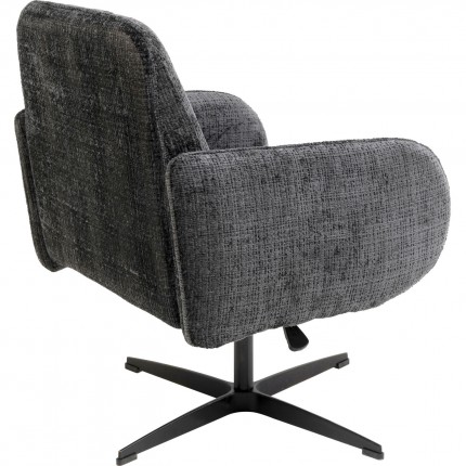 Swivel Chair with armrests Tabea grey Kare Design