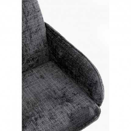 Draaistoel met armleuningen Tabea grijs Kare Design