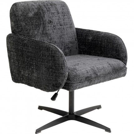 Swivel Chair with armrests Tabea grey Kare Design