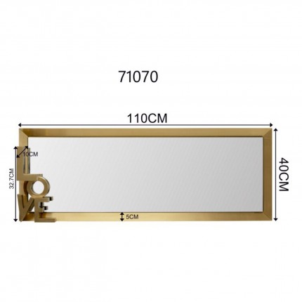 Spiegel Love 3D 40x110cm goud Kare Design