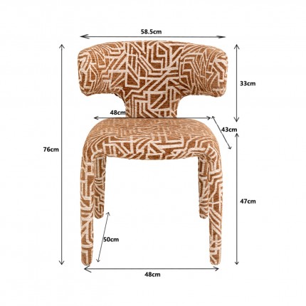 Stoel Tobi Maze bruin Kare Design