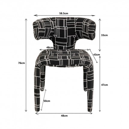 Chair Tobi Trio black Kare Design