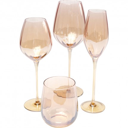 Wijnglazen Wit Bina Mocca (6/set) Kare Design