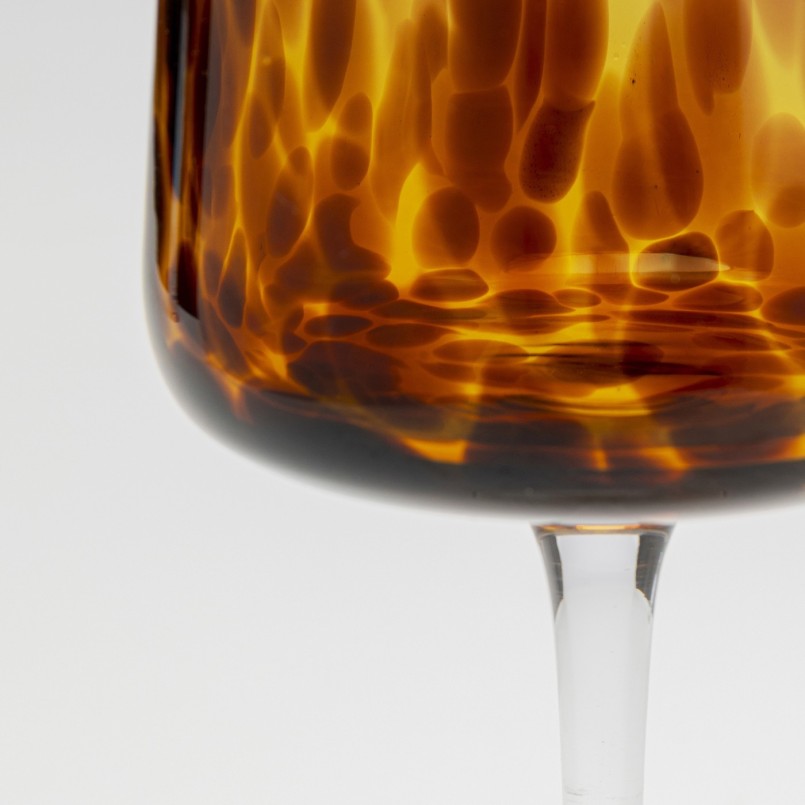 Brown glass wine glasses - Caramel - Kare Design