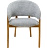 Chaise a. acc. August bleu melange