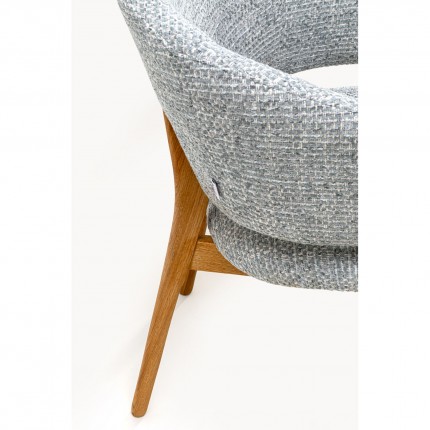 Chair with armrests August Melange blue Kare Design