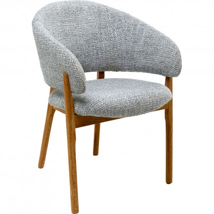 Chair with armrests August Melange blue Kare Design