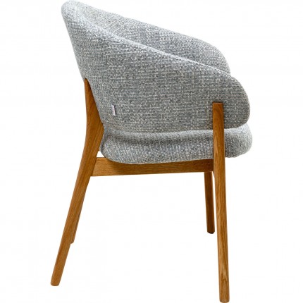 Chair with armrests August Melange blue Kare Design
