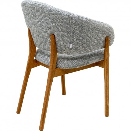 Stoel met armleuningen August Melange blauw Kare Design